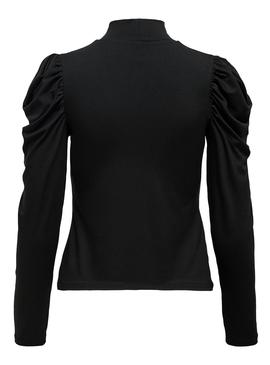 Camiseta Only Catrine Negro Para Mujer