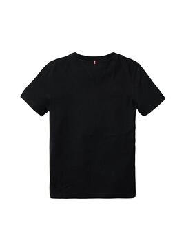 Camiseta Tommy Hilfiger CN KNIT Negro
