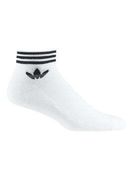 Pack 3 Calcetines Adidas Trefoil Cortos Blancos