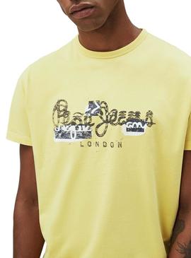 Camiseta Pepe Jeans Salomon Amarillo para Hombre