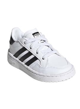 Zapatillas Adidas Team Court Mini Blanco Para Niño