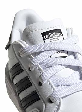 Zapatillas Adidas Team Court Mini Blanco Para Niño