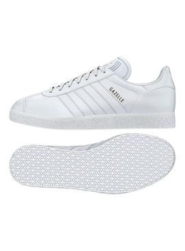 Zapatillas Adidas Gazelle Blanco Piel Hombre Mujer