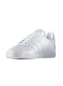 Zapatillas Adidas Gazelle Blanco Piel Hombre Mujer