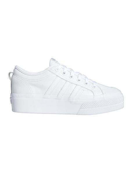 El hotel basura Alfombra de pies Zapatillas Adidas Nizza Platform Blanco Para Mujer