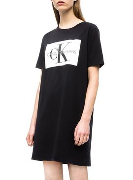 Vestido Calvin Klein Iconic Monogram Mujer Negro