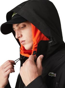 Parka Lacoste Waterproof Negro para Hombre