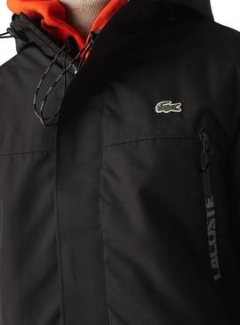 Parka Lacoste Waterproof Negro para Hombre