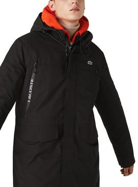 Parka Lacoste Waterproof Negro para Hombre