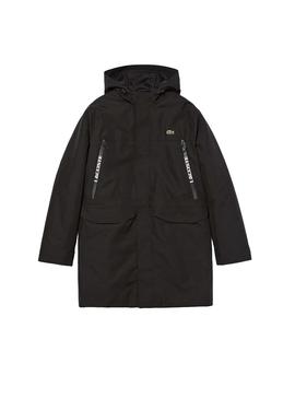 Parka Lacoste Waterproof Negro para Hombre