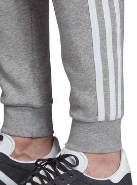 Pantalones Adidas 3 Bandas Gris Para Hombre