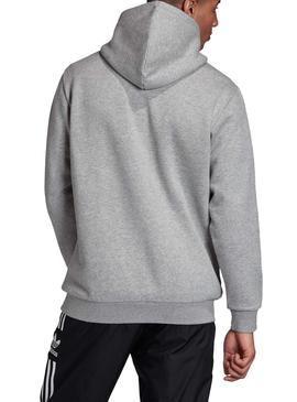 Sudadera Adidas 3 bandas Media Cremallera Gris