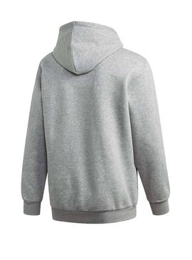 Sudadera Adidas 3 bandas Media Cremallera Gris