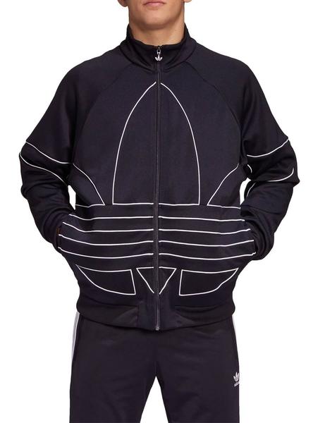 Matón Corea Alas Chaqueta Adidas Big Trefoil Outline Negro Hombre