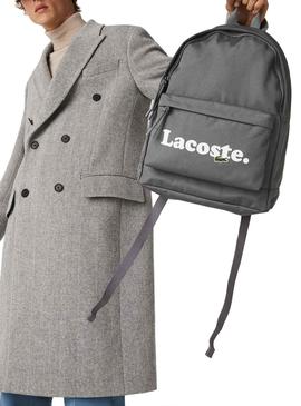 Mochila Lacoste Italic Gris para Hombre