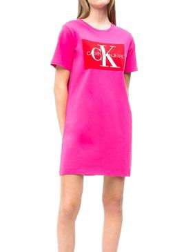 Vestido Calvin Klein Iconic Monogram Rosa Mujer