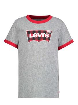 Camiseta Levis Ringer Gris para Niño