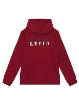 Sudadera Levis 90s Serif Logo Rojo para Niño