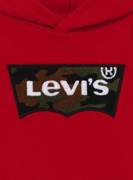 Sudadera Levis Batwing Camo Rojo para Niño