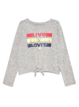 Camiseta Levis Tie Gris para Niña