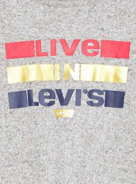 Camiseta Levis Tie Gris para Niña