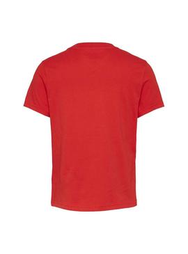 Camiseta Tommy Jeans Americana Rojo para Mujer