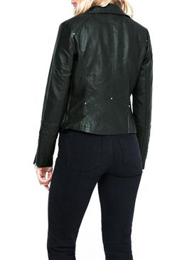 Cazadora Only Gemma Biker Verde para Mujer