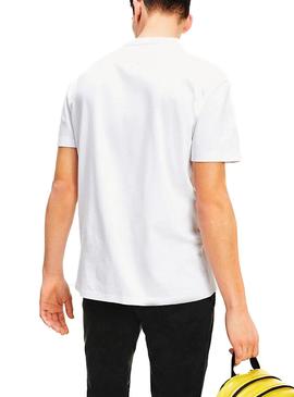 Camiseta Tommy Jeans Small Flag Blanco para Hombre