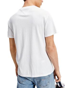 Camiseta Tommy Jeans Patches Blanco para Hombre