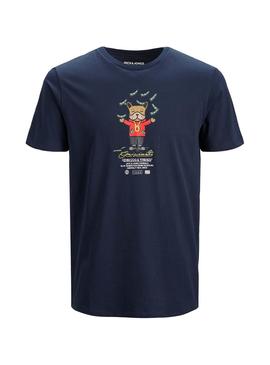 Camiseta Jack and Jones Dog Azul para Hombre
