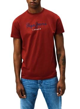 Camiseta Pepe Jeans Eggo Granate Para Hombre