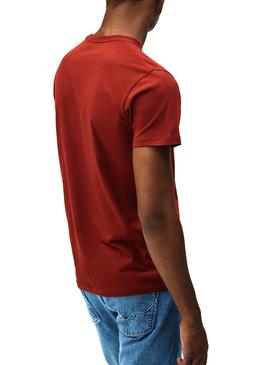 Camiseta Pepe Jeans Eggo Granate Para Hombre