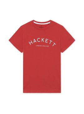 Camiseta Hackett Basic Logo Rojo para Niño
