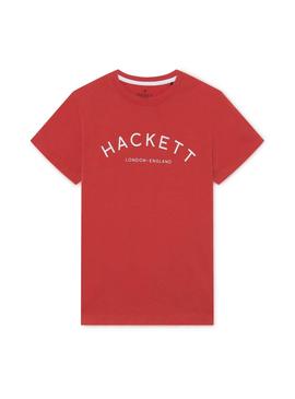 Camiseta Hackett Basic Logo Rojo para Niño