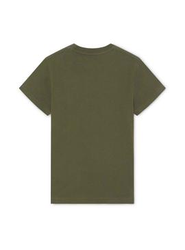 Camiseta Hackett Basic Logo Verde para Niño