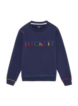 Sudadera Hackett Flock Azul Marino para Niño