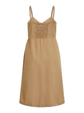 Vestido Vila Vikaluna Camel Para Mujer