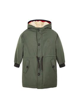 Parka Mayoral Forro Pelo Verde Para Niño