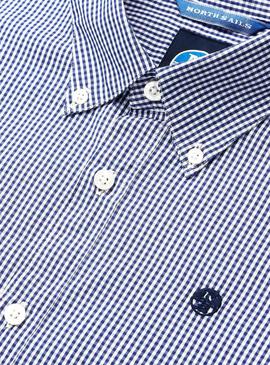 Camisa North Sails Vichy Azul para Hombre