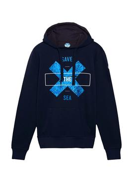 Sudadera North Sails Save Azul para Hombre