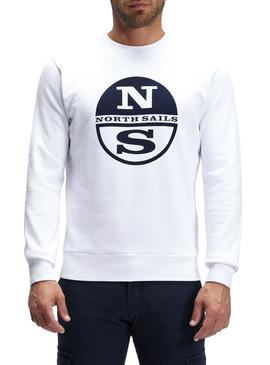 Sudadera North Sails Round Neck Blanco para Hombre