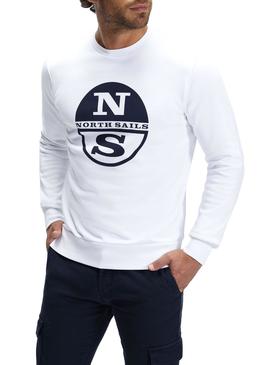 Sudadera North Sails Round Neck Blanco para Hombre