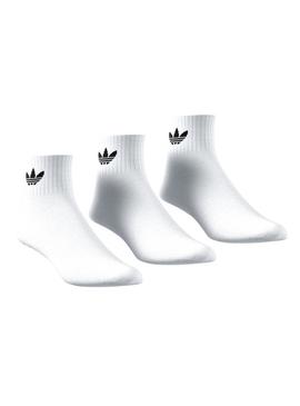 Calcetines Adidas Mid Ankle Blanco Mujer y Hombre