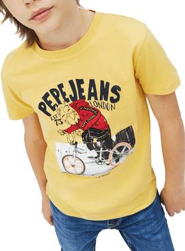 Camiseta Pepe Jeans Jonathan Amarillo para Niño
