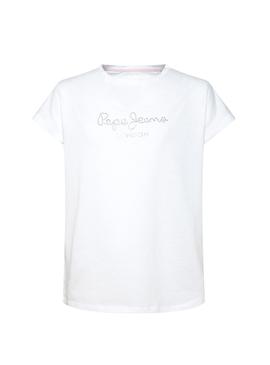 Camiseta Pepe Jeans Nuria Blanco para Niña