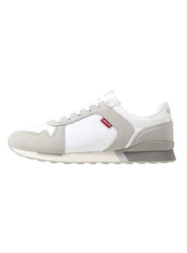 Zapatillas Levis Webb Blanco Gris Para Hombre