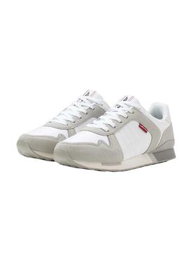 Zapatillas Levis Webb Blanco Gris Para Hombre