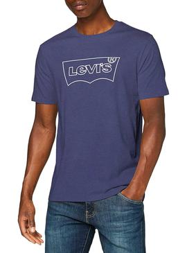 Camiseta Levis Outline Azul para Hombre