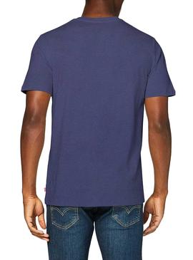 Camiseta Levis Outline Azul para Hombre