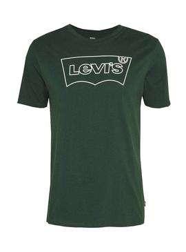 Camiseta Levis Outline Verde para Hombre